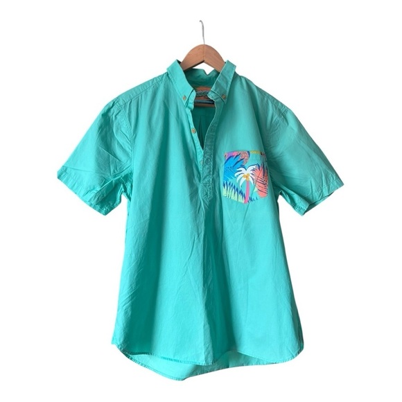 Chubbies The Nutter Button Down Short sleeve Cotton Palm Tree Size Large - Picture 3 of 10